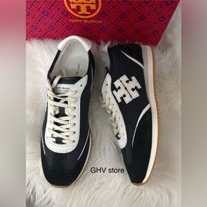Tory Burch women Black and White Sneakers 2.0